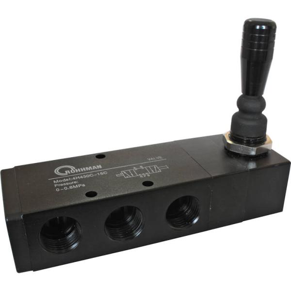 1/2-5/2 Manuel Kontrollü Valf Kapalı Merkez (4H430C-15)